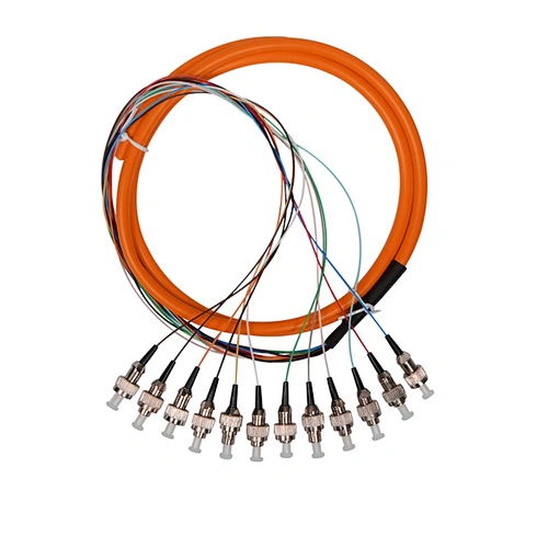 Factory Price 12 Cores 0.9mm fibra optica pigtail OM1 OM2 Multi Mode FC SC LC Bundle Patch Optic Pigtails